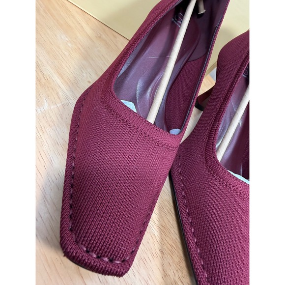 Cosy Island RefinEdge Square Toe Heeled Pumps  Burgundy size 9 - Picture 7 of 12